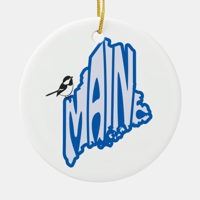 Ornement d'arbre de Noël de l'État du Maine (Devant)