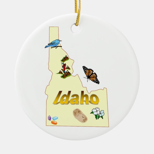 Ornement d'arbre de Noël de l'Idaho (Devant)