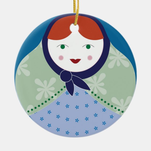 Ornement d'arbre de Noël de Matryoshka (Devant)
