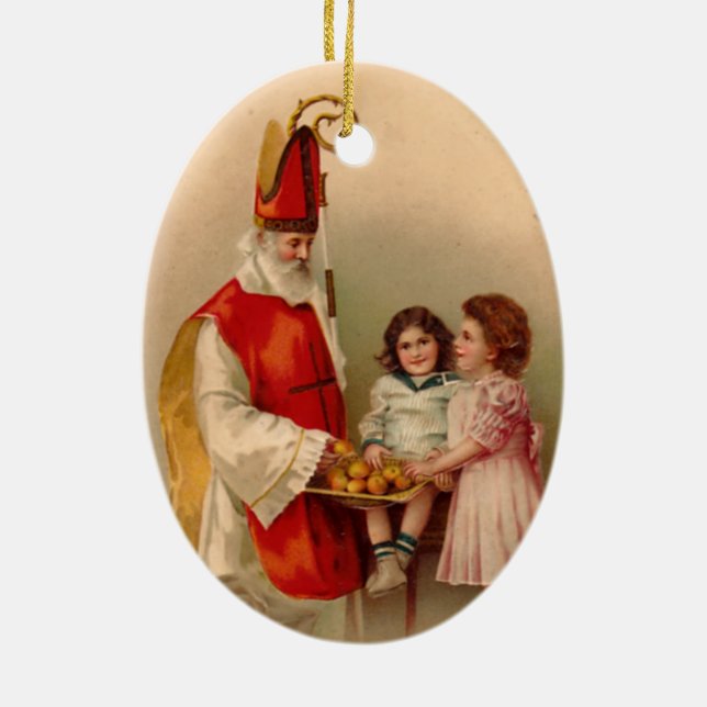 Ornement d'arbre de Noël de Nicholas de saint (Dos)