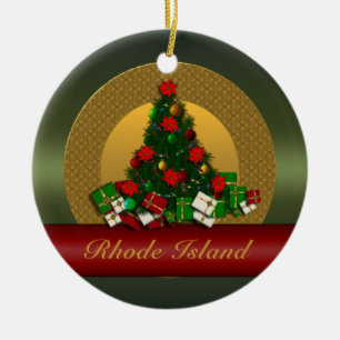 Ornement d'arbre de Noël d'Île de Rhode