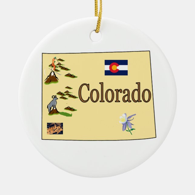 Ornement d'arbre de Noël du Colorado (Devant)