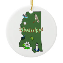 Ornement d'arbre de Noël du Mississippi