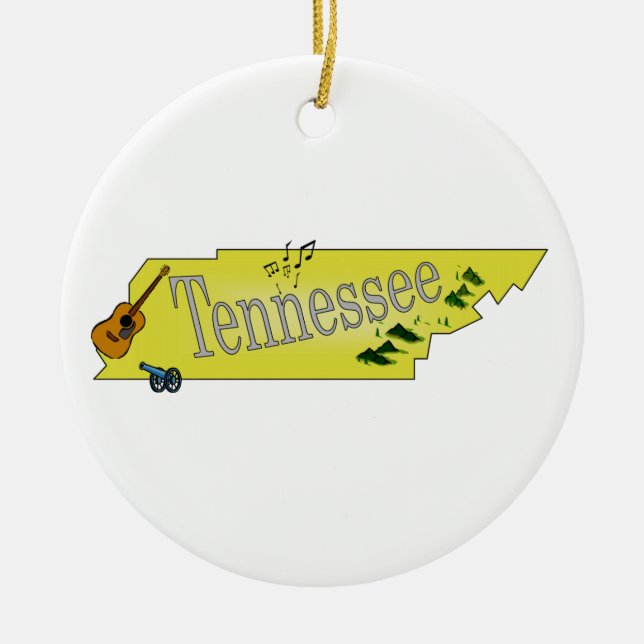 Ornement d'arbre de Noël du Tennessee (Devant)