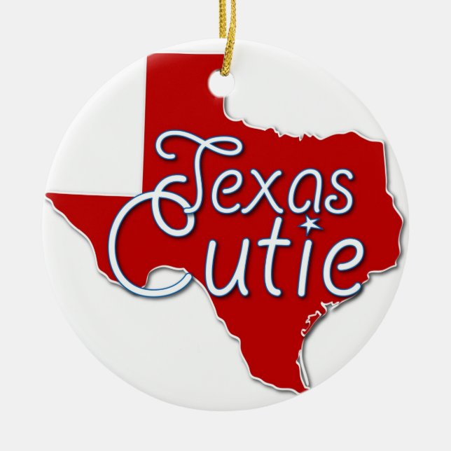 Ornement d'arbre de Noël du Texas Cutie (Devant)