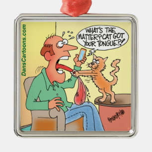 Ornement d'arbre de Noël en caricature de chat Pre
