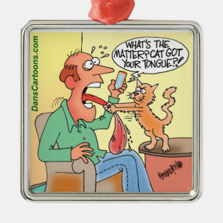 Ornement d'arbre de Noël en caricature de chat Pre