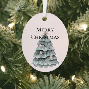 Ornement d'arbre de Noël rose vif