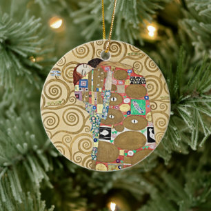 Ornement d'art en or de Klimt Embrasse