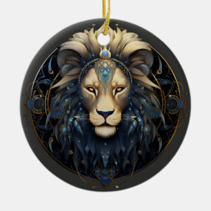 Ornement d'astrologie personnalisée Zodiac Leo