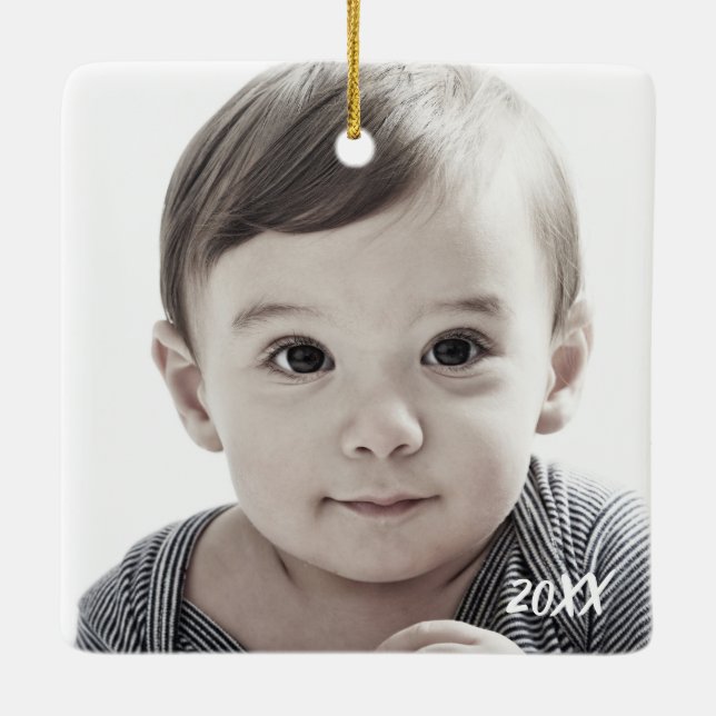 Ornement daté de photo de Joyeux Noël (Dos)