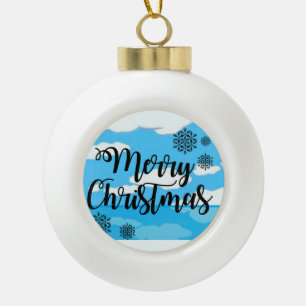 Ornement de bal en céramique de Noël, Joyeux Noël