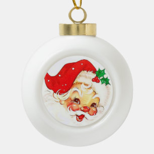Ornement de bal en céramique de Noël, Père Noël