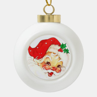 Ornement de bal en céramique de Noël, Père Noël