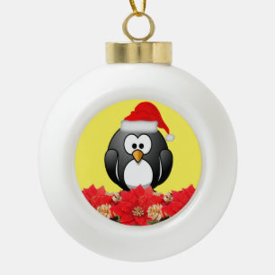 Ornement de bal en céramique de Noël, Pingouin