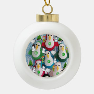 Ornement de bal en céramique de Noël, Pingouin