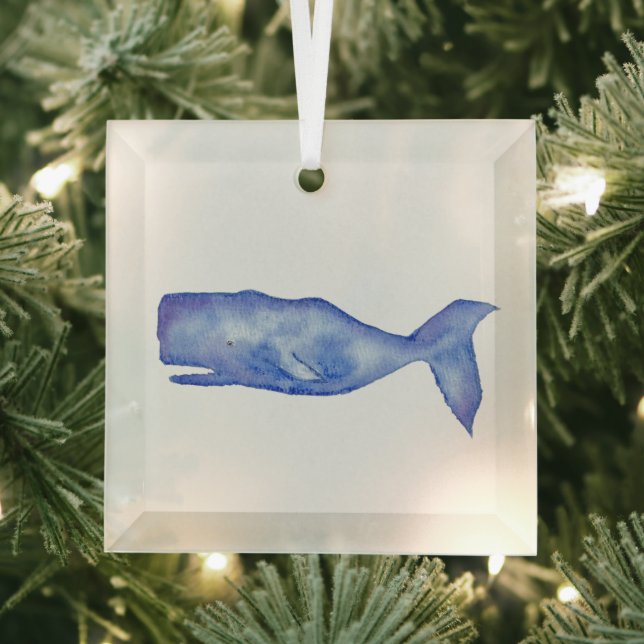 Ornement de baleine d'aquarelle par Charlotte Canz (Insitu)
