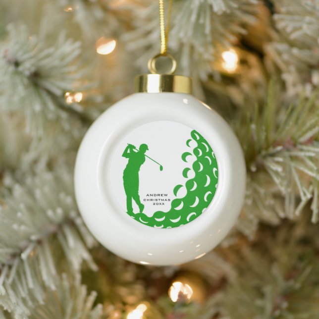 Ornement de balle de golf - Cadeau de golf personn (Arbre)