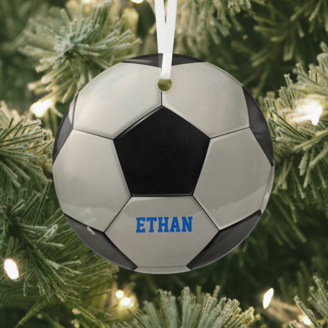 Ornement de balle de soccer personnalisé (Insitu)