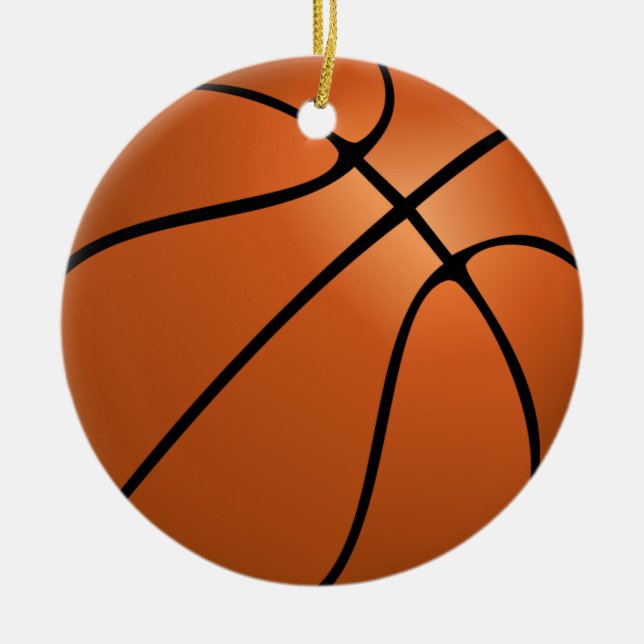 Ornement de basket-ball photo personnalisé (Devant)