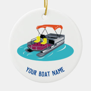 Ornement de bateau ponton coloré