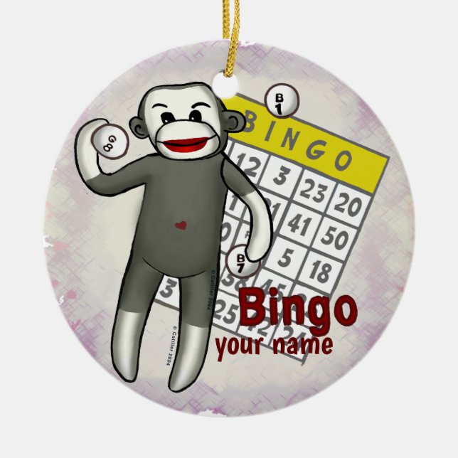 Ornement de Bingo de singe de choc (Devant)