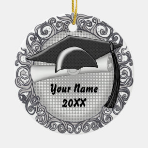 Ornement de bonnet de graduation noir