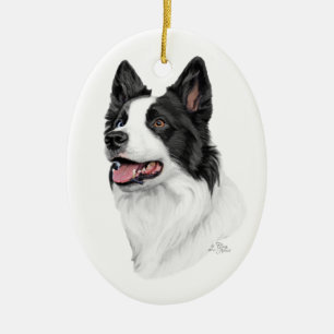 Ornement de border collie