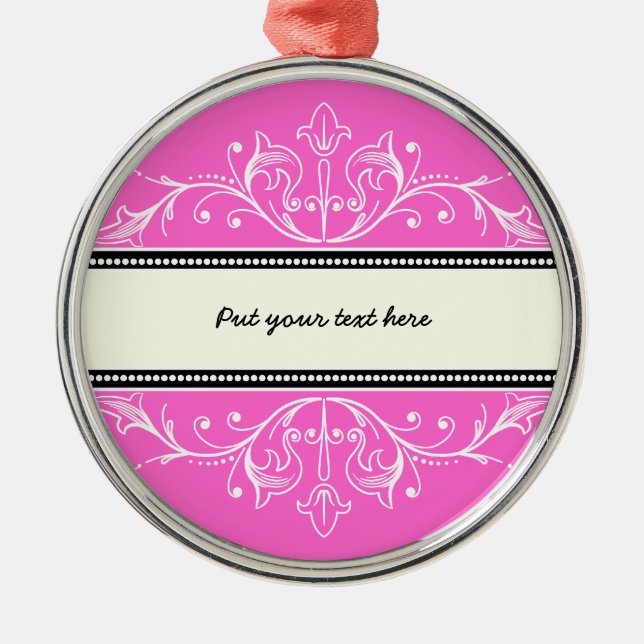 Ornement de bordure rose blanc (Devant)
