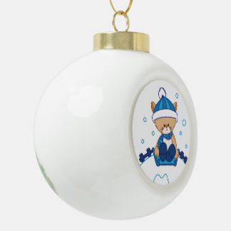 Ornement de boule de neige d'hiver