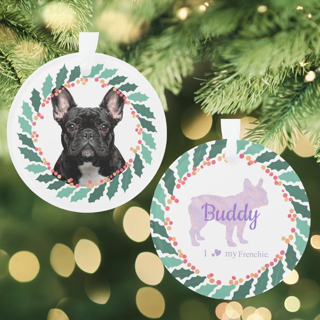 Ornement de Bulldog français cadeau de lavande per (Créateur téléchargé)