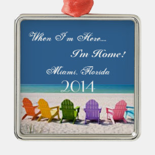 ORNEMENT DE CADEAU D'AMANT DE PLAGE DE MIAMI, LA