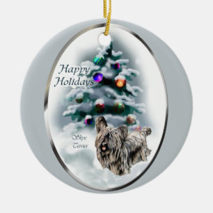 Ornement de cadeaux de Noël de Skye Terrier