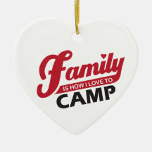 Ornement de camping de famille