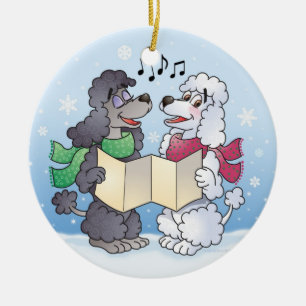 Ornement de caniches de Caroling de Noël