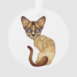 Ornement de cercle de chat siamois