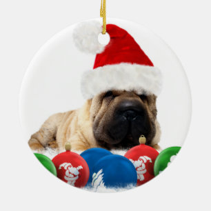 Ornement de cercle de chien de Shar Pei