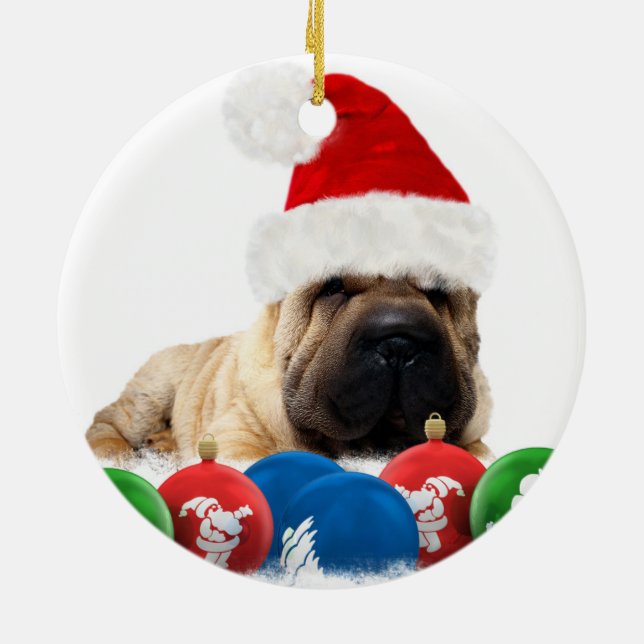 Ornement de cercle de chien de Shar Pei (Dos)