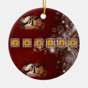 Ornement de cercle de Noël, Christ