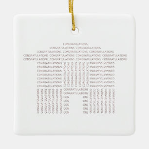 Ornement de Chambre de félicitations