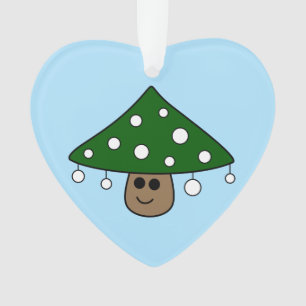 Ornement de champignon d'arbre de Noël