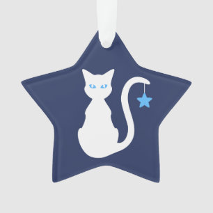 Ornement de chat blanc