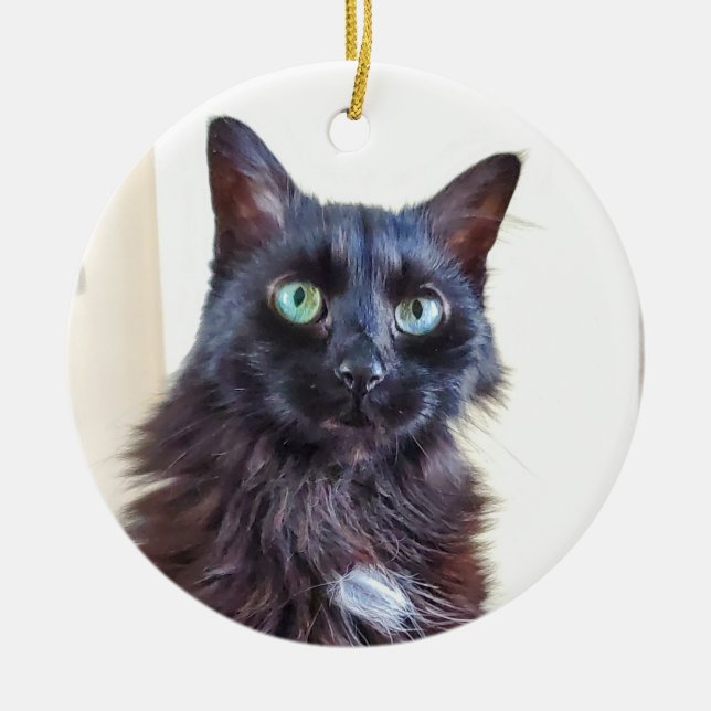 Ornement de chat noir (Devant)