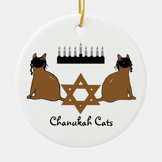 Ornement de chats de Chanukah (Devant)