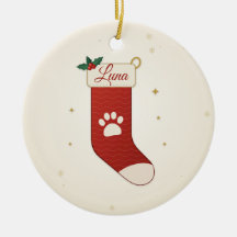 Ornement de chaussette de Noël personnalisé pour a