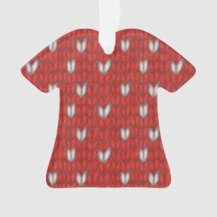 Ornement de chemise en acrylic « HEART KNIT »
