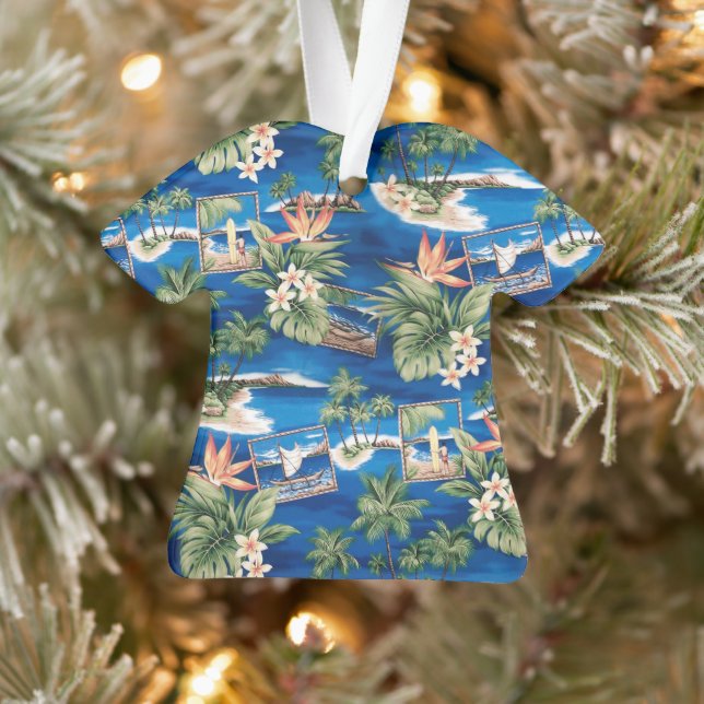 Ornement de chemises Blue Hawaii Aloha (Arbre)
