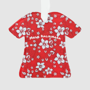 Ornement de Chemises de l'Hibiscus Rouge Aloha