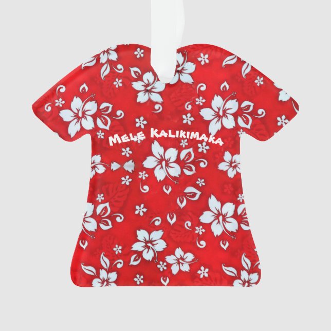Ornement de Chemises de l'Hibiscus Rouge Aloha (devant)