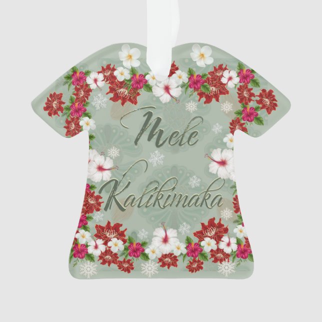 Ornement de chemises Hawaïen Mele Kalikimaka (devant)
